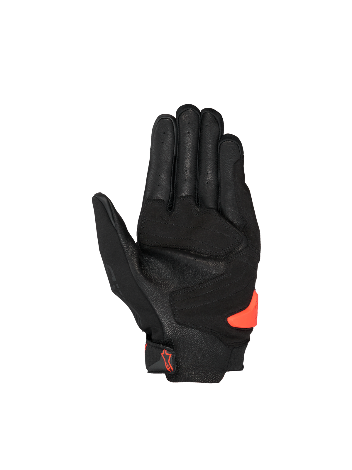 Alpinestars SP X 3, guantes de moto de hombre, negros y rojos, palma de cuero perforada con deslizadores TPR y protección CE.