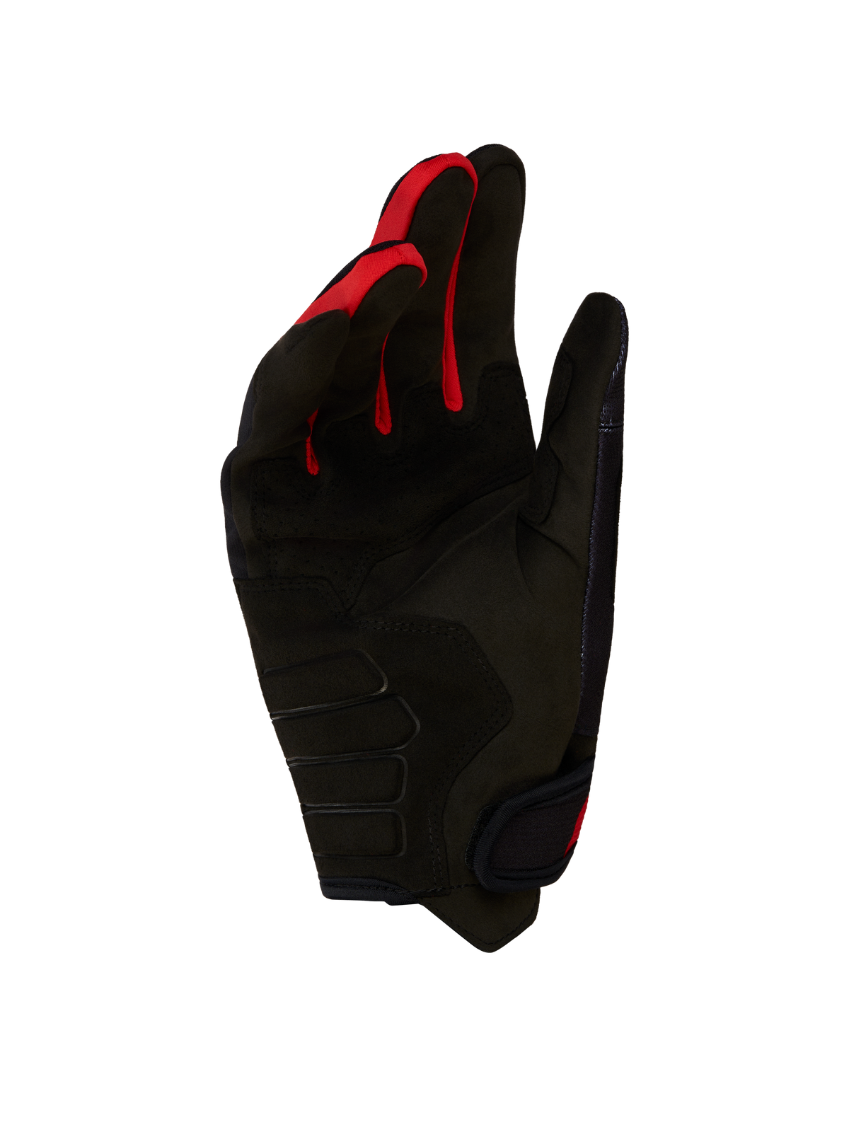 Guantes Alpinestars Techdura, guantes de moto off-road negros y rojo brillante con palma de ante sintético reforzada