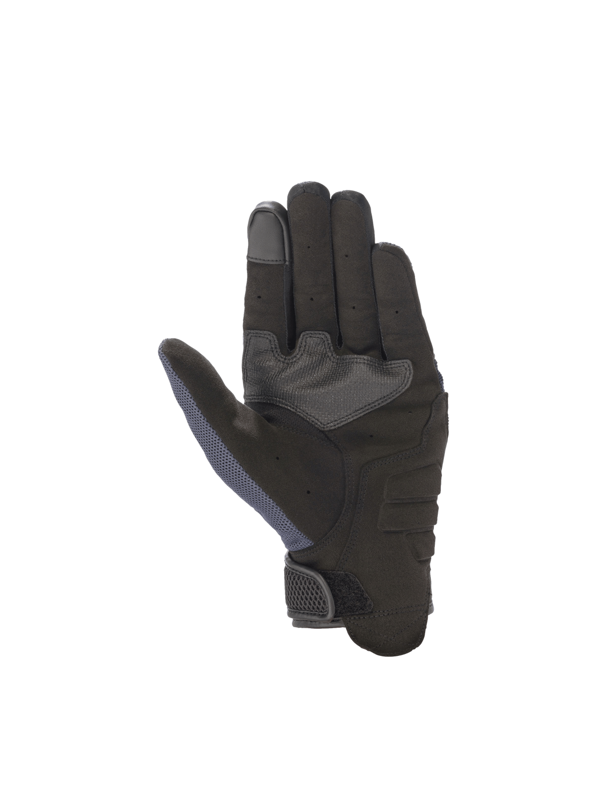 Guantes Alpinestars Copper, guantes de moto urbanos para hombre, azul y negro, palma de ante sintético con refuerzo de agarre, punta del dedo índice compatible con pantallas táctiles.