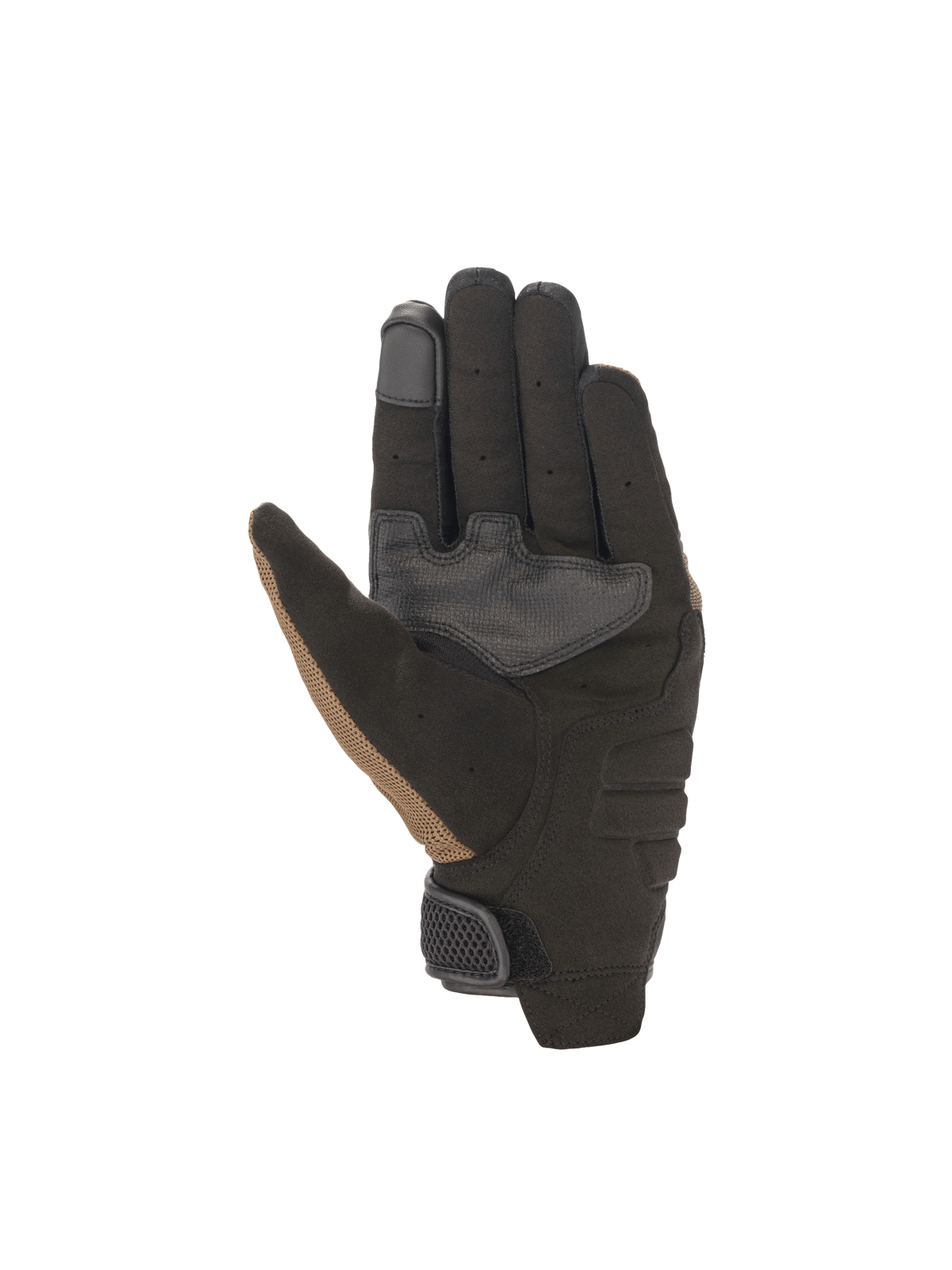 Alpinestars Copper, guantes de moto urbanos para hombre, marrón y negro, palma de gamuza sintética reforzada y punta de dedo índice táctil