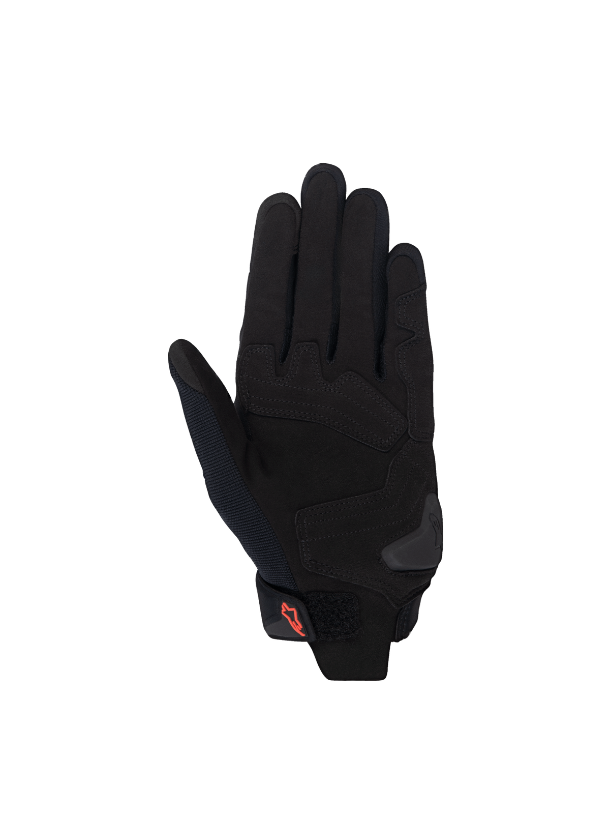 Alpinestars Stella SP X 1, guantes de moto para mujer, negros y rojos, palma de cuero sintético y deslizadores TPR
