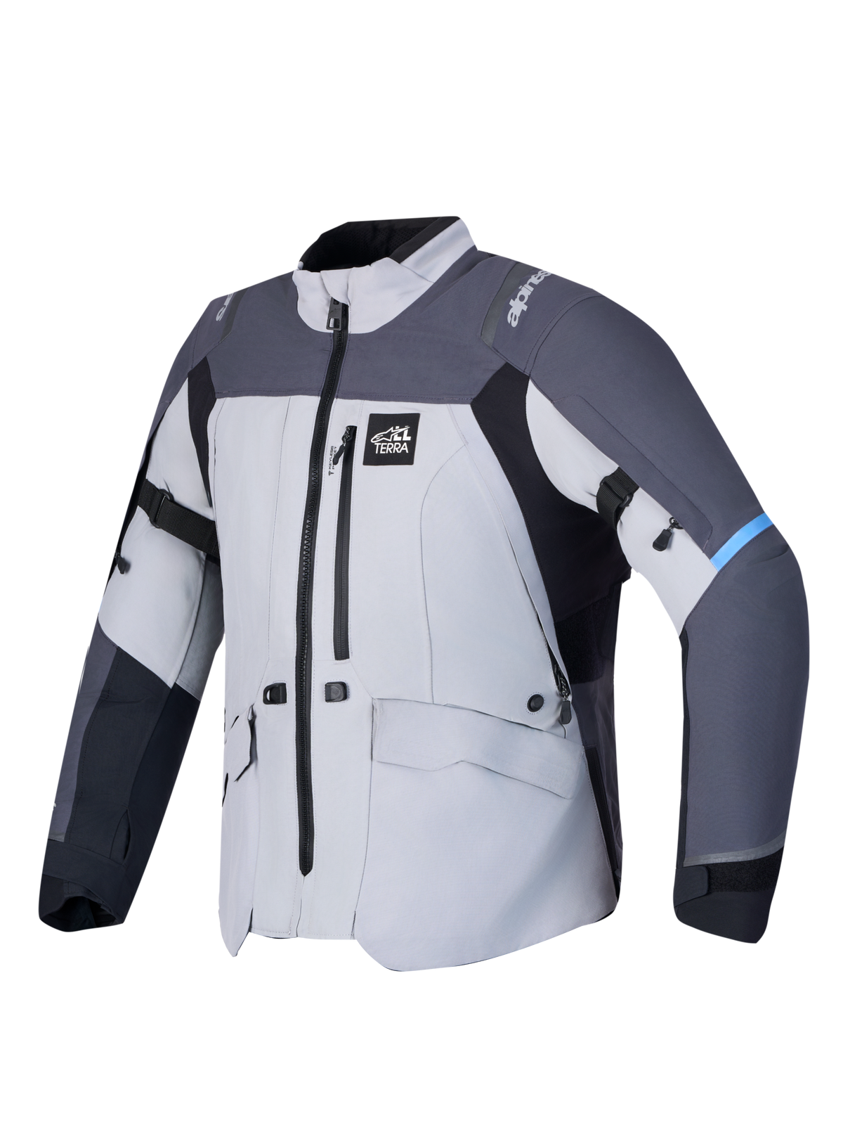 Alpinestars Stella ST-7 V2 2L Gore-Tex Jacket, chaqueta de moto adventure touring para mujer en gris, gris oscuro y negro con certificación CE