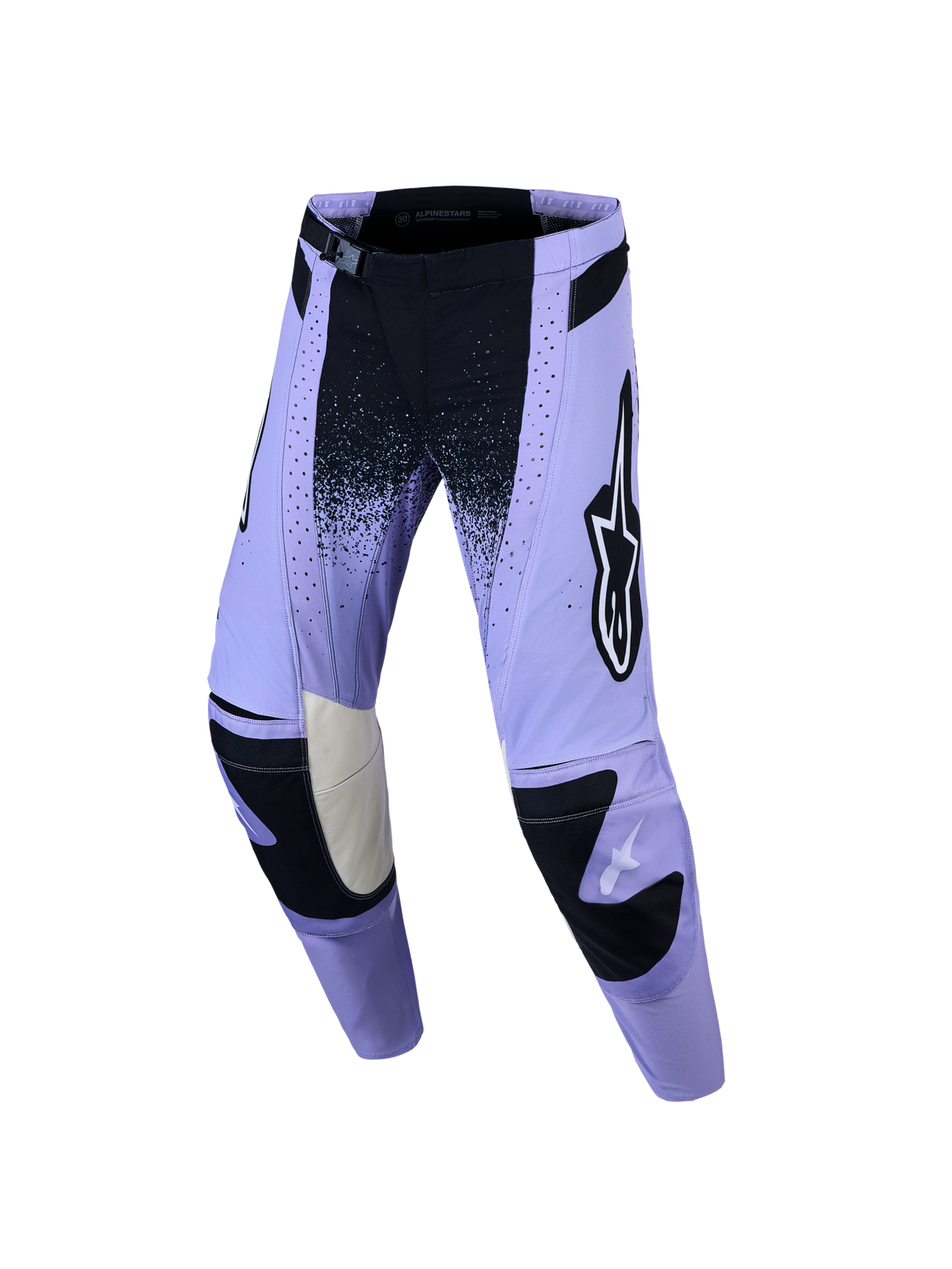 Alpinestars Stella Techstar Swan, pantalones de motocross para mujer, morados y negros, con ventilaciones láser y hebilla SX2