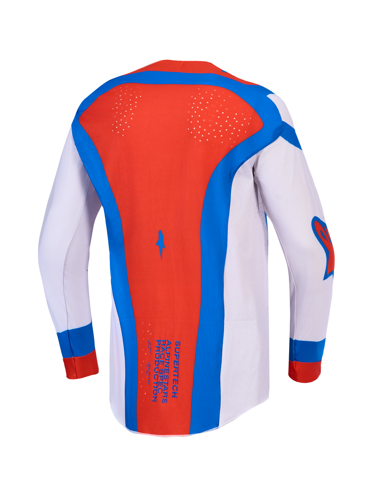 Jersey Alpinestars Supertech Vesta para hombre, lila y rojo, camiseta de motocross con ventilación láser.