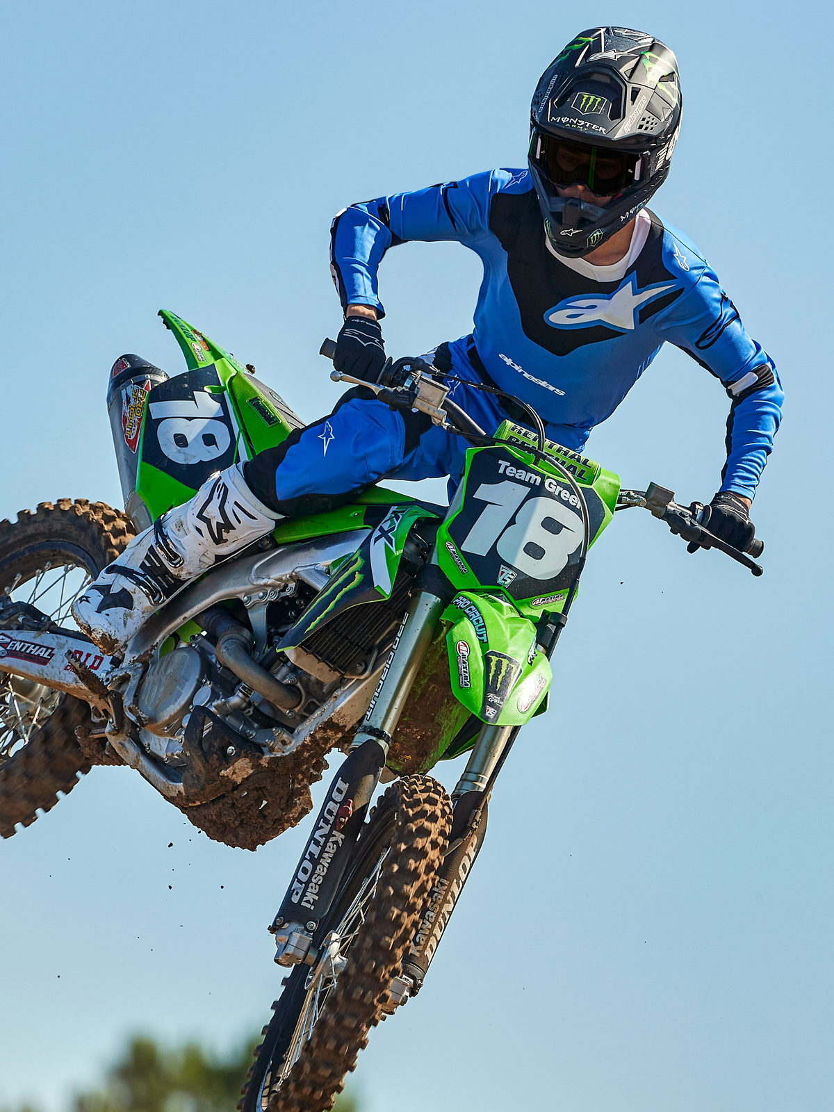 Alpinestars 2025 Racer Veil Jersey, Motocross Jersey, Blue and Black, long sleeve technical top, featuring abstract graphic patterns and breathable mesh sections for off-road riding.