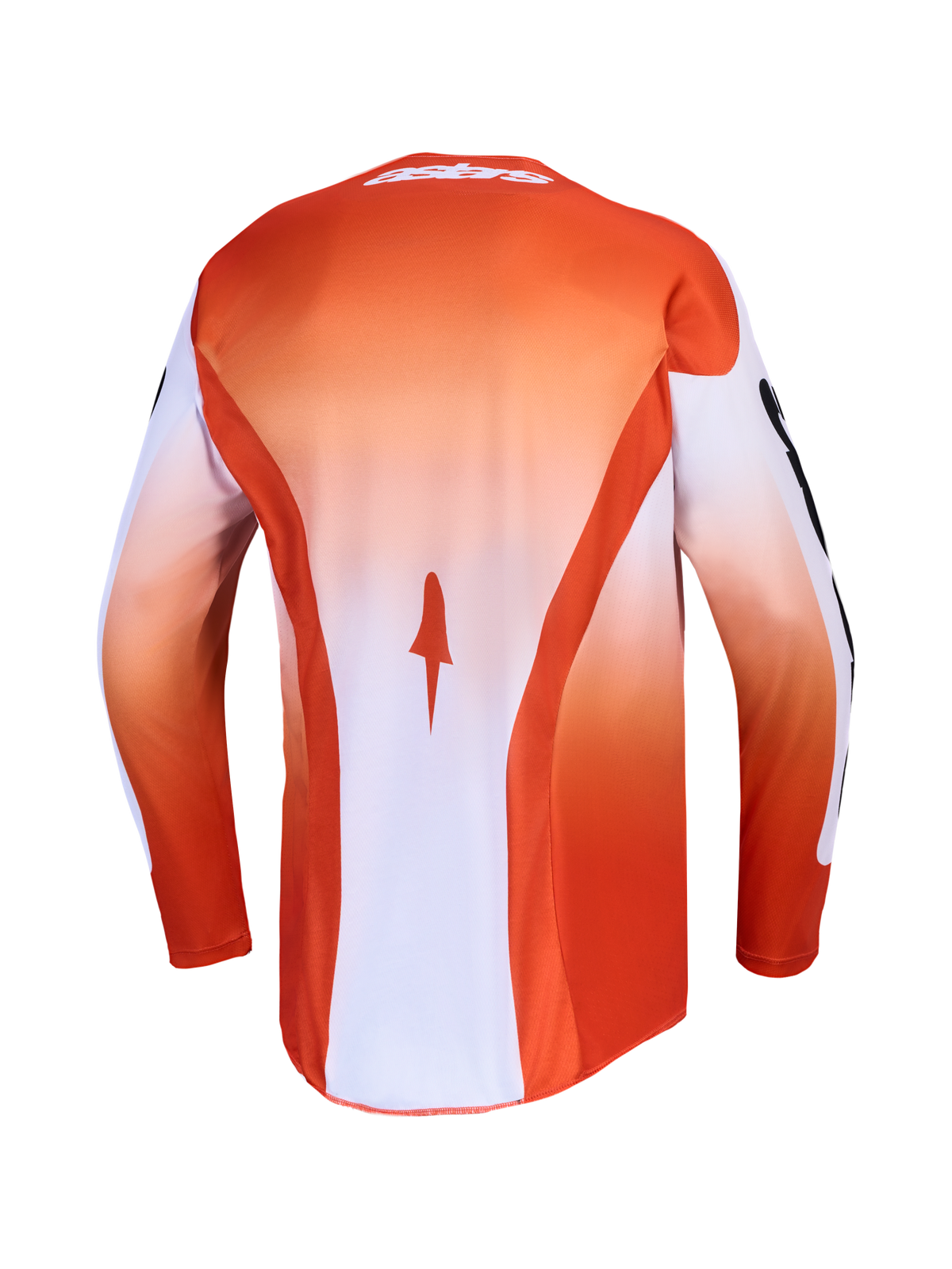 Alpinestars Racer Amber Jersey, Red and White Men's MX Jersey with moisture-wicking polyfabric and a drop tail.