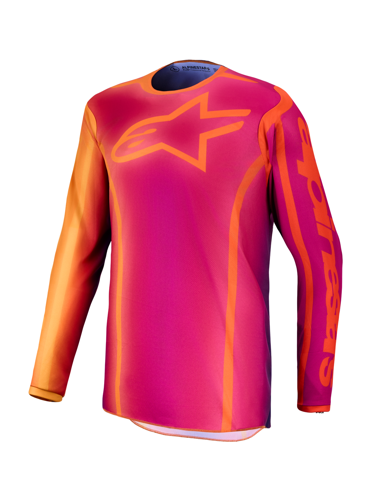 Jersey Fluid Kepler de Alpinestars, jersey de motocross para hombre, morado y naranja, tejido técnico transpirable