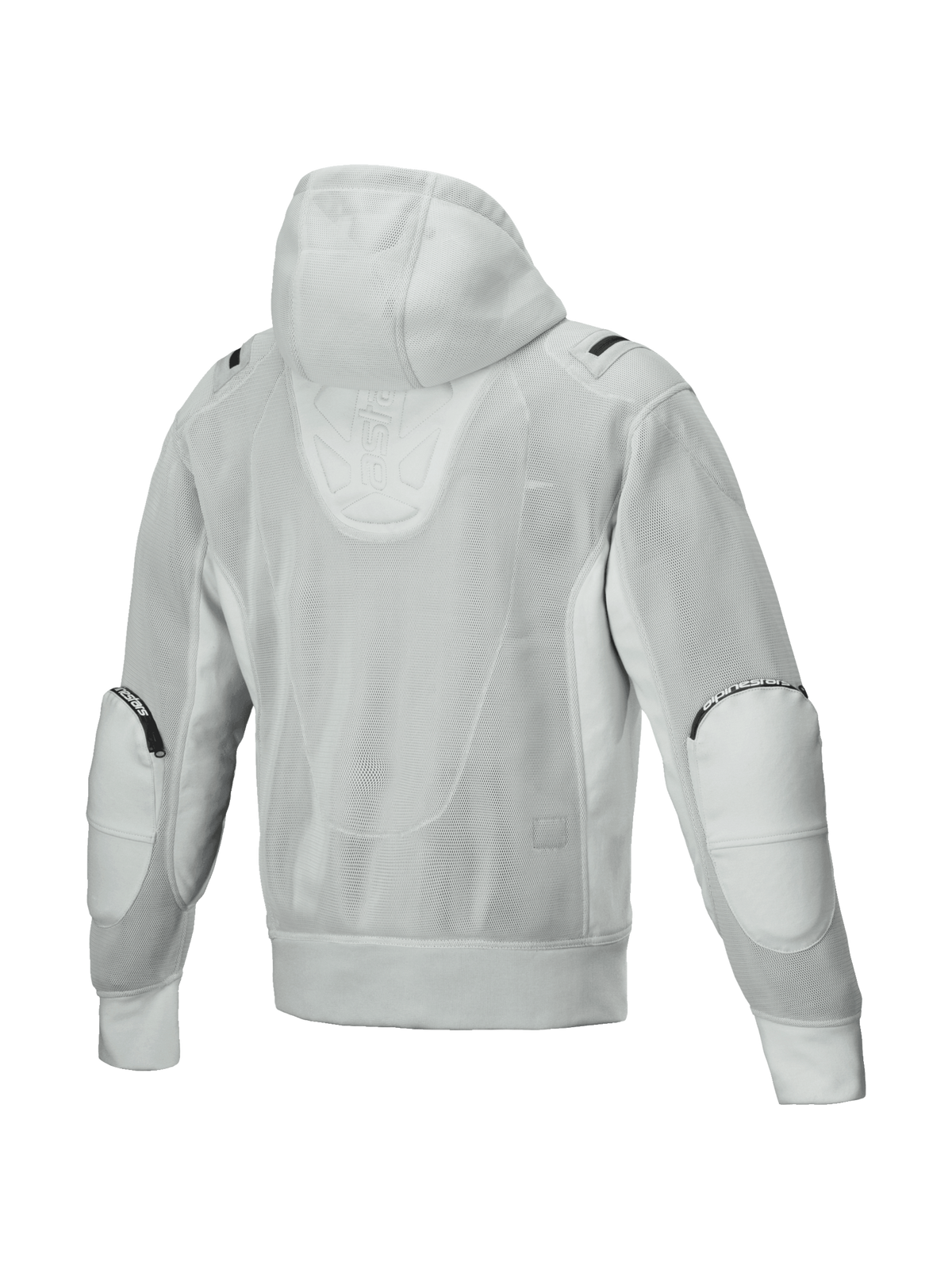 Alpinestars Moflow Air Tech, sudadera de moto gris para hombre, malla ventilada Tech-Air Ready, estilo urbano, vista trasera