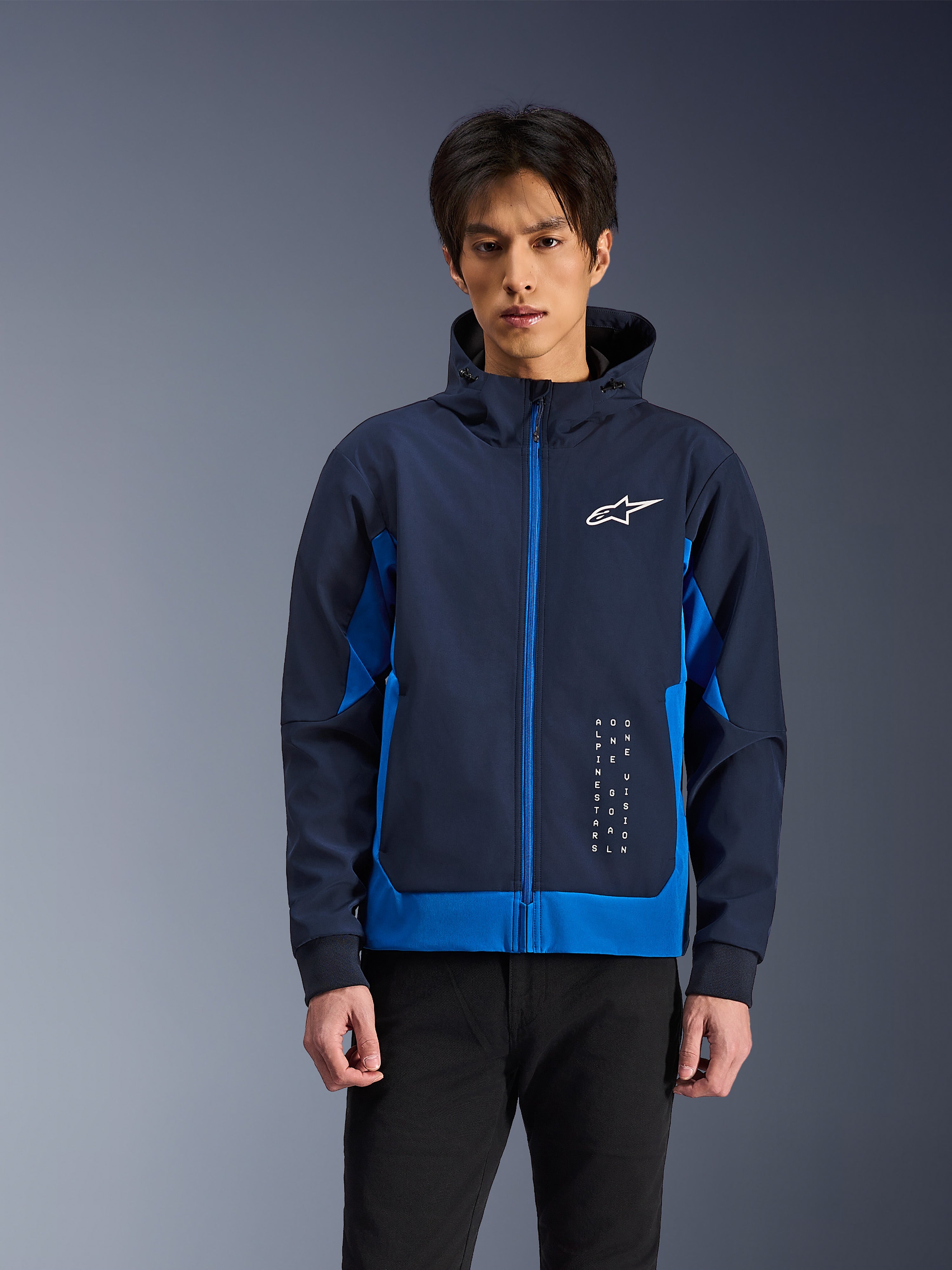 Radium Tech Hoodie - Blue Motorcycle Chaqueta | Alpinestars®
