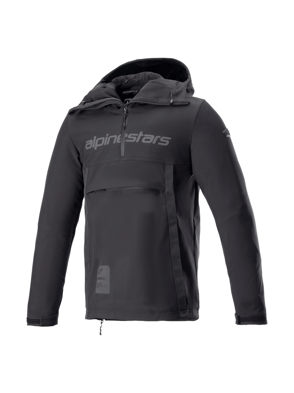 Alpinestars Sudadera Sherpa, anorak de moto softshell negro para hombre, chaqueta urbana cortavientos, Tech-Air Ready.