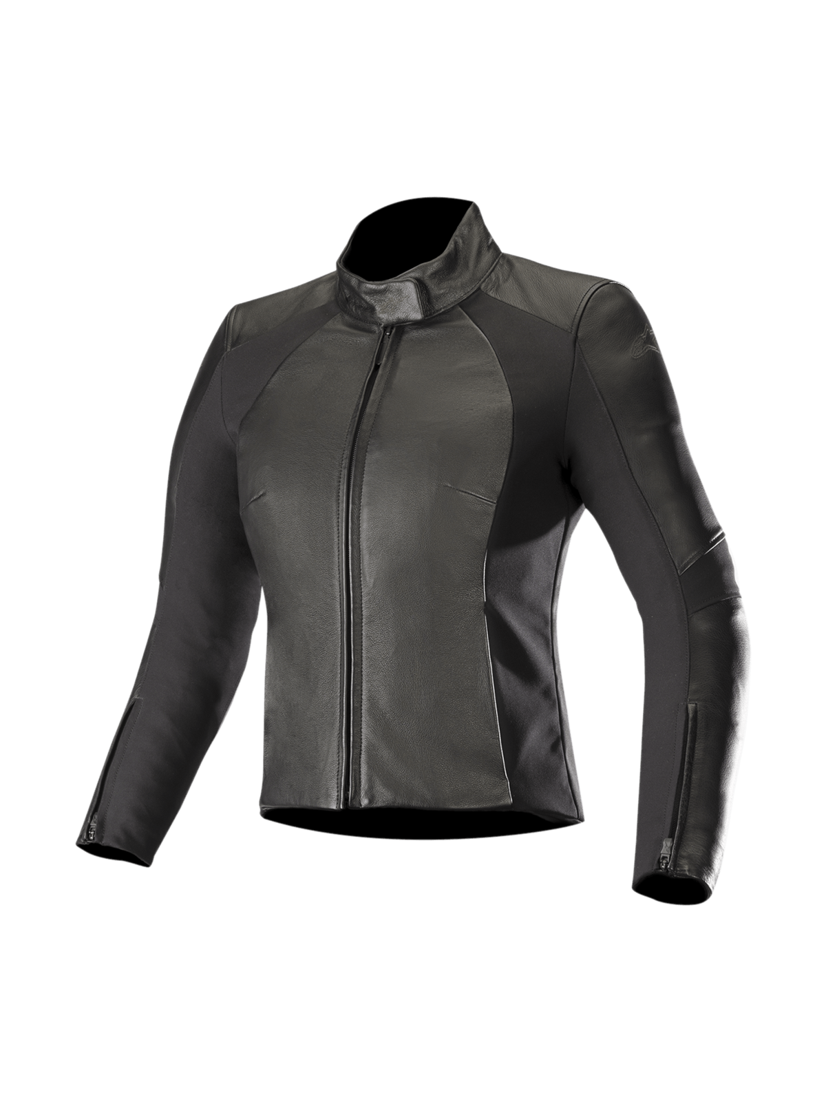 Alpinestars Stella Vika V2, chaqueta de cuero para moto de mujer, color negro, paneles elásticos de aramida, diseño urbano con protección certificada CE