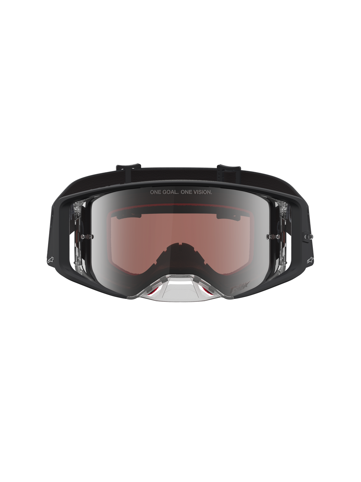 Alpinestars Supertech Cloak, gafas de motocross para carreras, negras y plateado espejo, lente de policarbonato de alta calidad