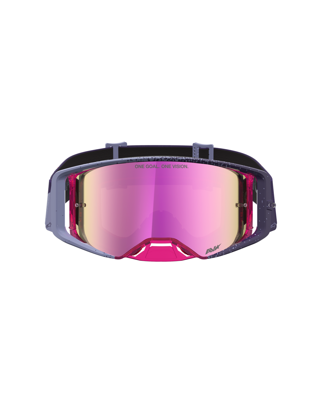 Alpinestars Supertech Hiten, gafas de motocross moradas y rosa con lente de espejo para carreras profesionales