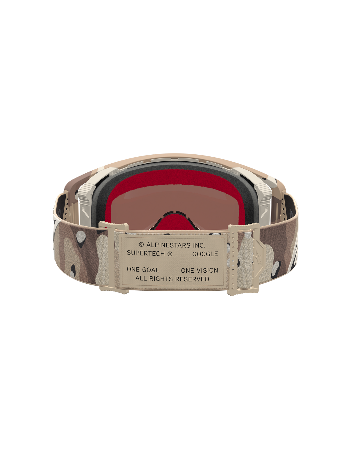 Alpinestars gafas Supertech Lone, gafas de motocross off-road, arena y camuflaje desierto, lente dorada espejada