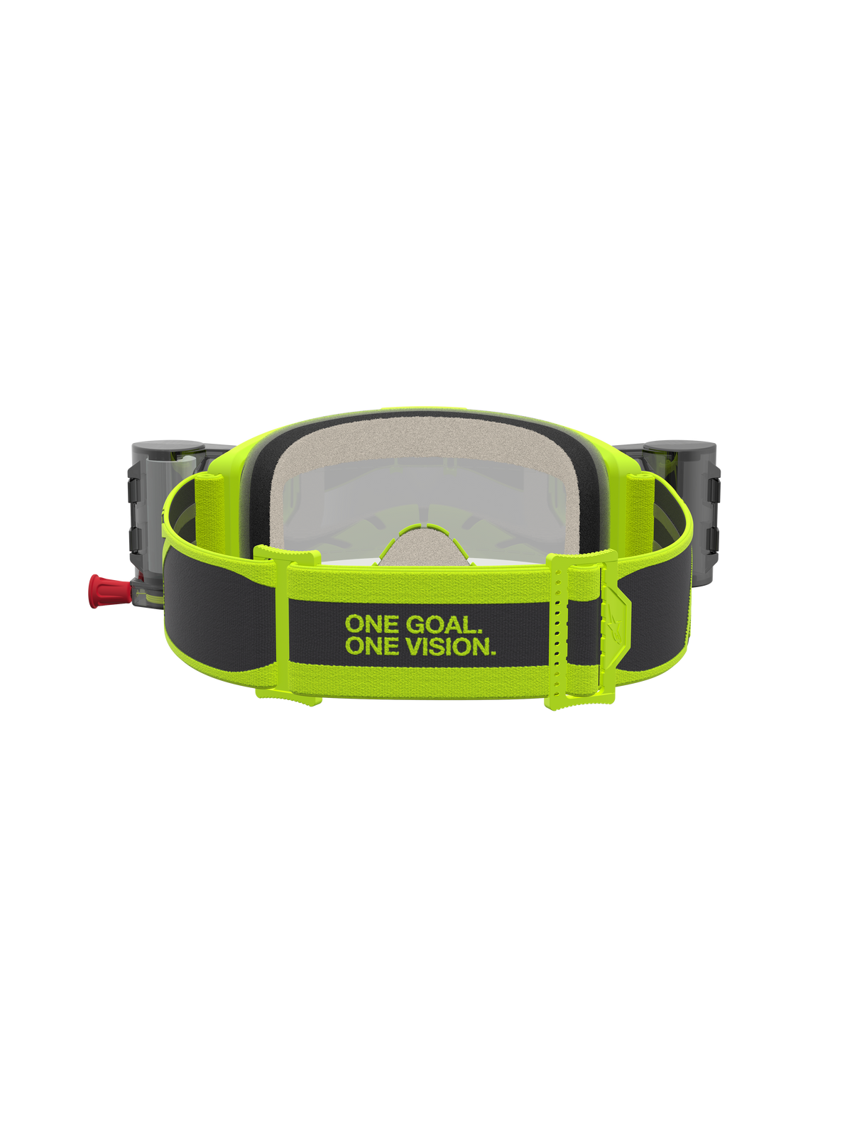 Gafas Vision 5 Rora Roll Off de Alpinestars, para motocross, amarillas fluo y negras, con sistema roll off y correa con eslogan