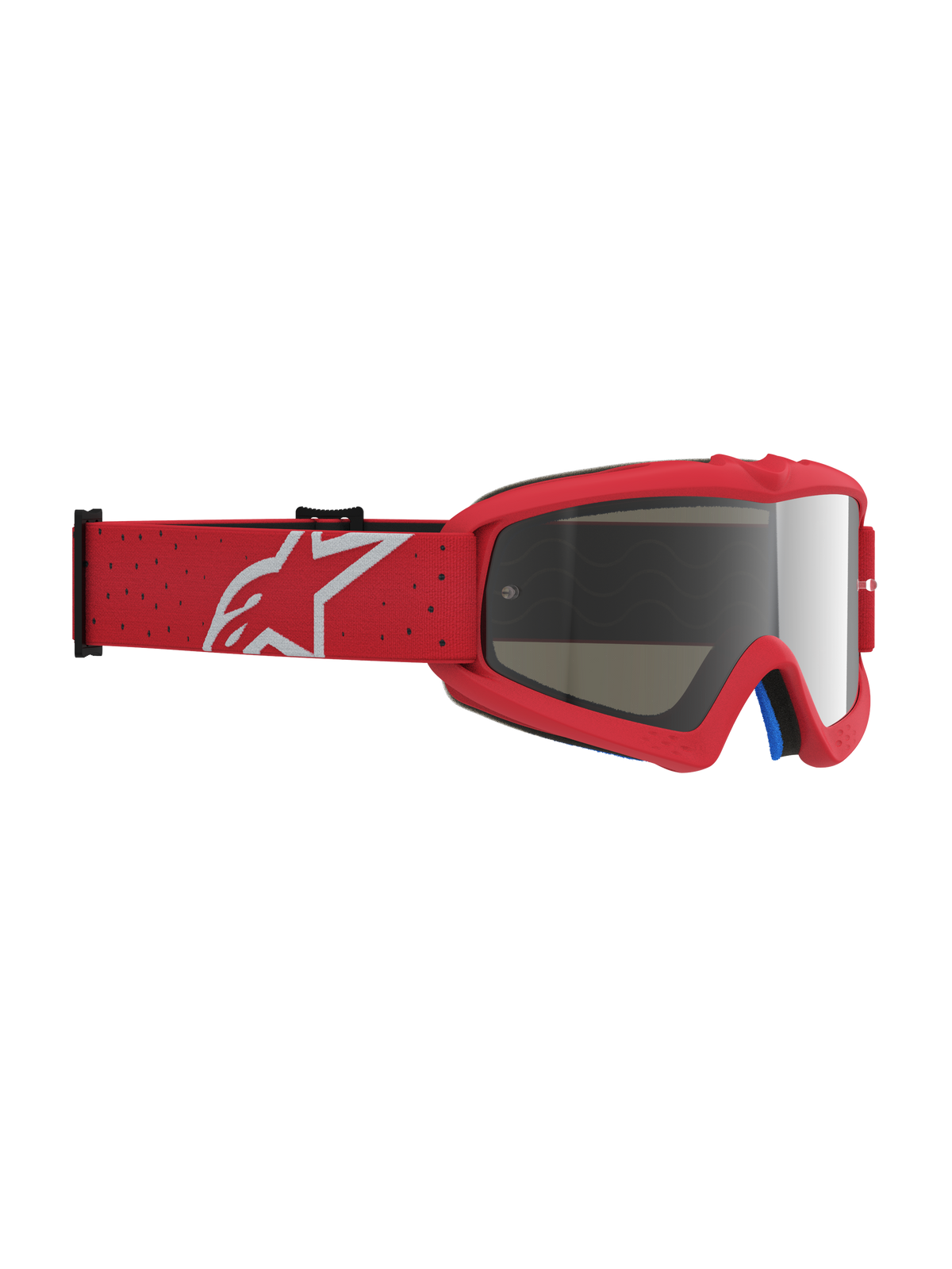 Alpinestars Vision Vesta Juvenil, gafas de motocross, rojas y blancas con lente espejada plateada, equipo de protección para carreras off-road