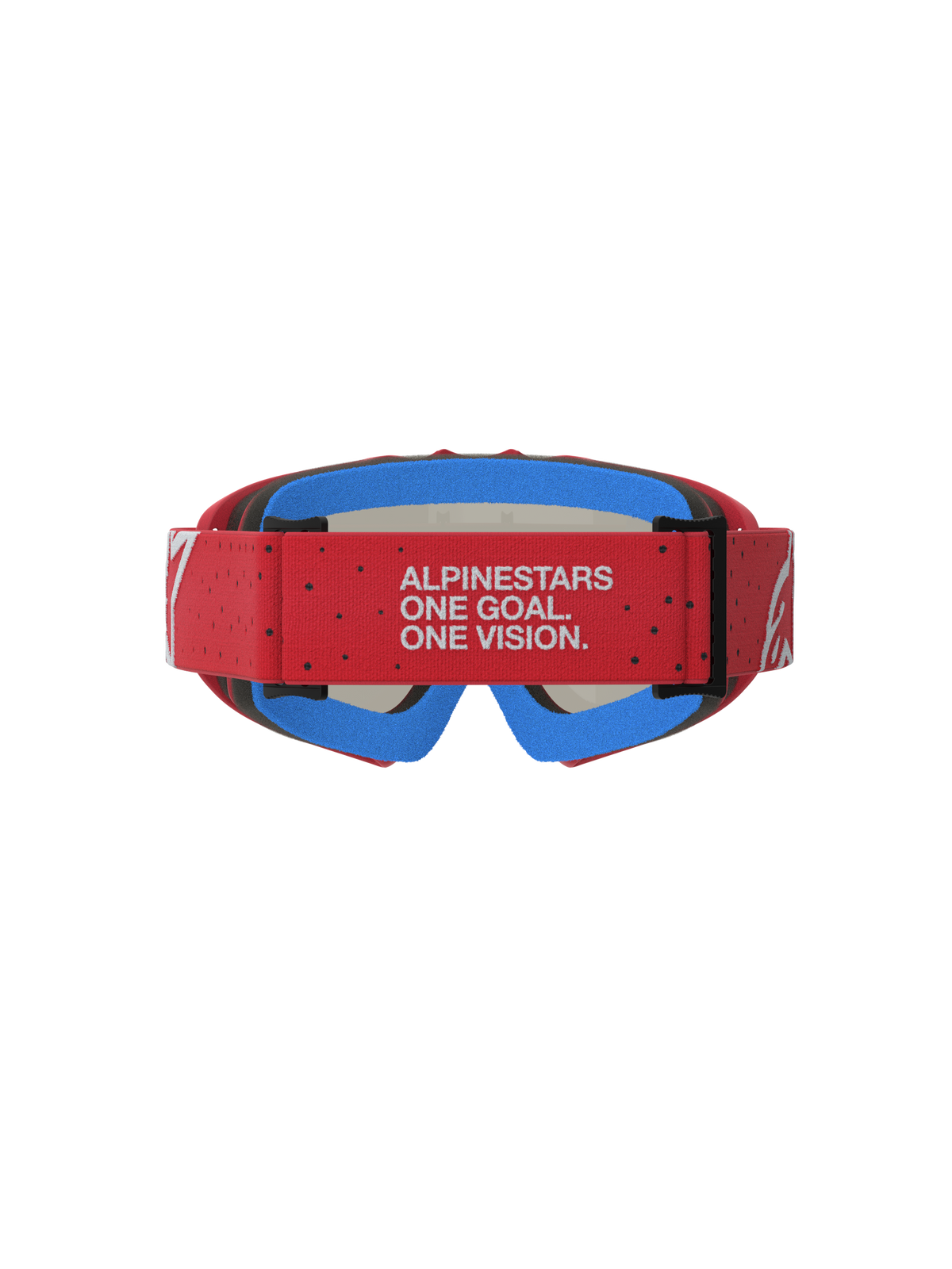 Gafas Alpinestars Vision Vesta Juvenil, para motocross, rojas y azules, con correa ajustable y espuma facial suave.
