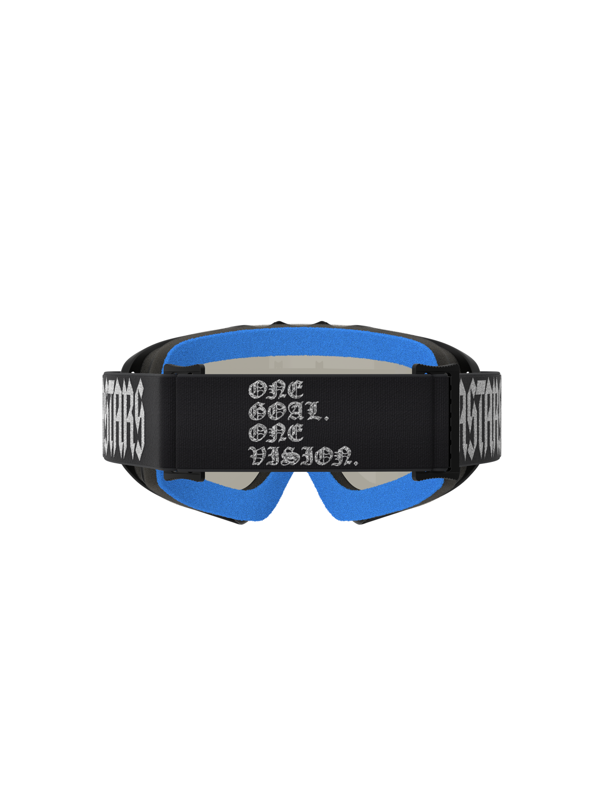 Alpinestars Vision Atrox Juvenil, gafas de motocross negras y azules, correa con el lema One Goal One Vision