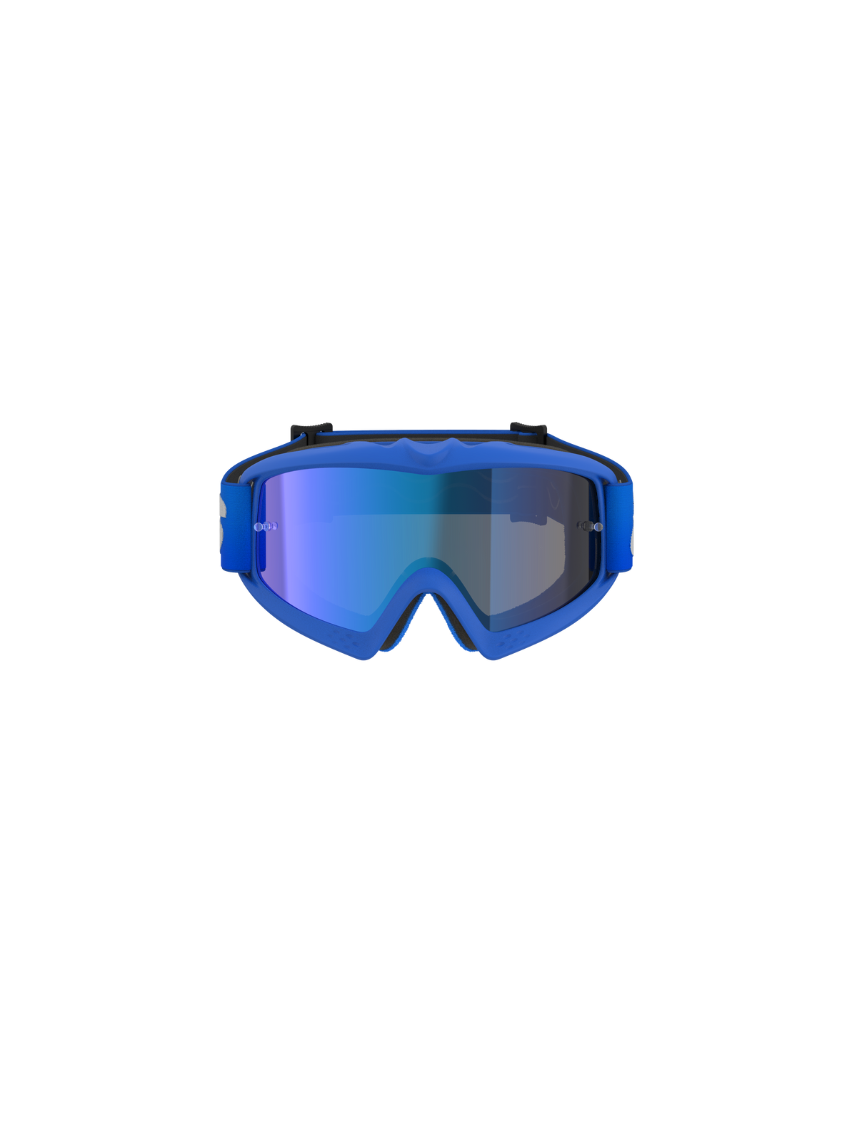 Gafas Alpinestars Vision Youth Blaze, gafas de motocross, Blue Mirror Blue, con lente de espejo azul y montura azul flexible, gafas de alto rendimiento para jóvenes pilotos de off-road