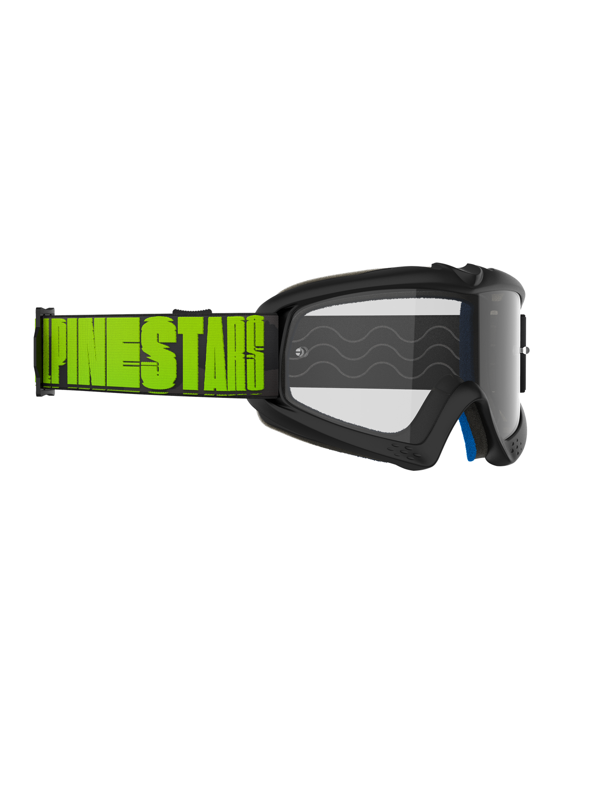 Alpinestars Vision Youth Hollow Goggles, gafas de motocross, gris carbón y amarillo flúor, lente transparente, correa negra con la marca Alpinestars en un llamativo amarillo flúor, gafas protectoras de alto rendimiento para pilotos jóvenes
