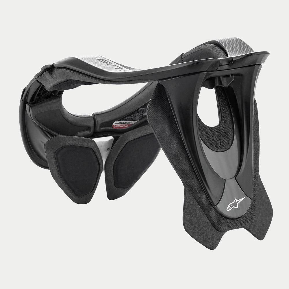 Alpinestars BNS Tech 2 Neck Support, protector de cuello para motocross, negro y gris frío, construcción avanzada de polímero de carbono, marco ergonómico con estabilizador trasero e interior acolchado, protección ligera para conducción off-road