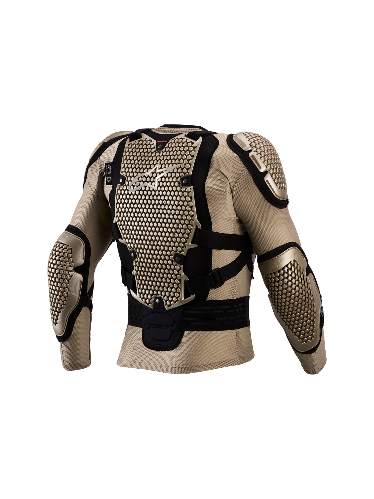 Chaqueta protectora Alpinestars Bionic Action V3 para motocross, hombre, plateada y negra, con protector de espalda certificado CE.