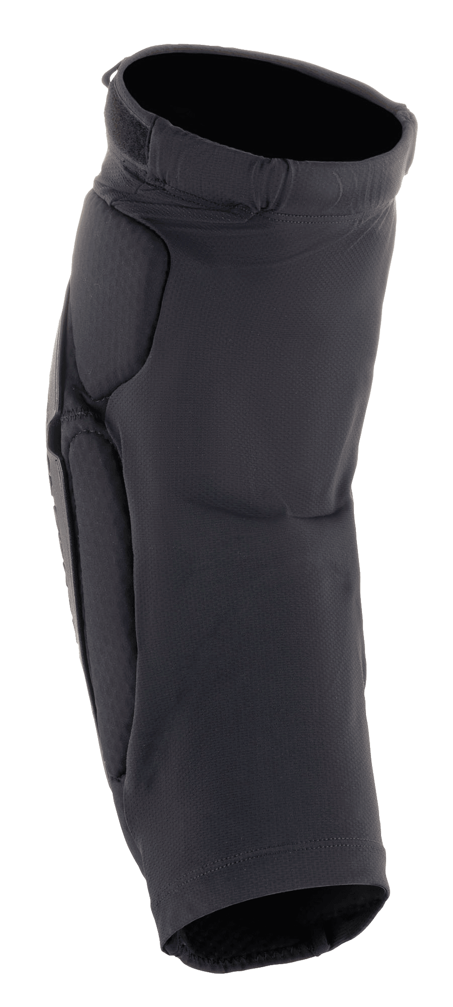 Alpinestars Bionic Flex Knee Protector, Motorcycle Knee Guard, Black, featuring a breathable stretch mesh sleeve, slip-on design with integrated impact padding and elasticated top strap for off-road riding