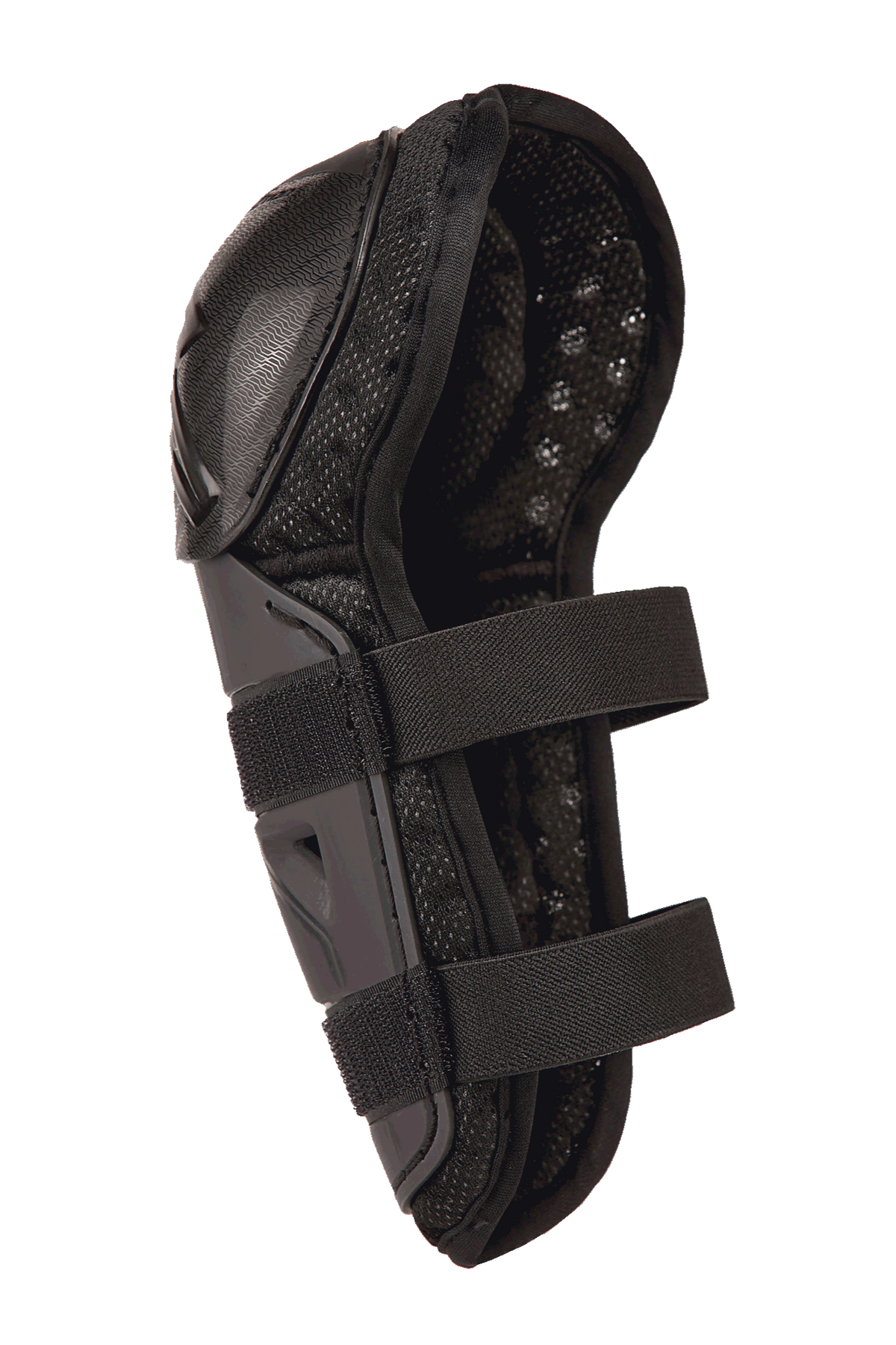 Alpinestars Bionic Action Kickstart Knee Guard, protector de rodilla y espinilla de motocross para jóvenes, negro, con un diseño de carcasa protectora articulada, cierres de doble correa elástica y acolchado de malla transpirable, diseñado para jóvenes pilotos.