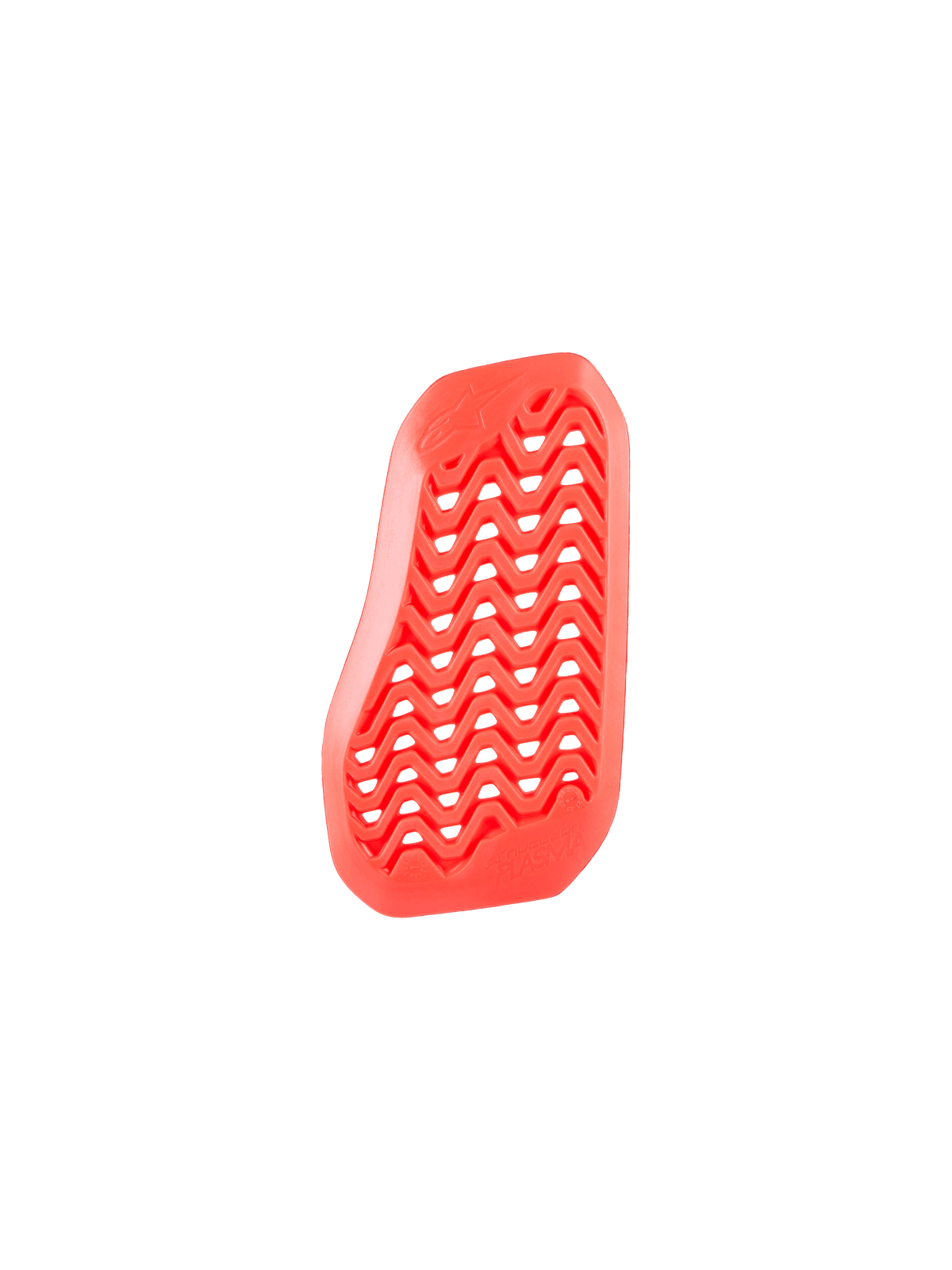Inserto protector de pecho dividido Alpinestars Nucleon Plasma, rojo, diseño perforado en zigzag para un flujo de aire máximo, material de absorción de impactos ligero, flexible y de base biológica para equipamiento de carretera