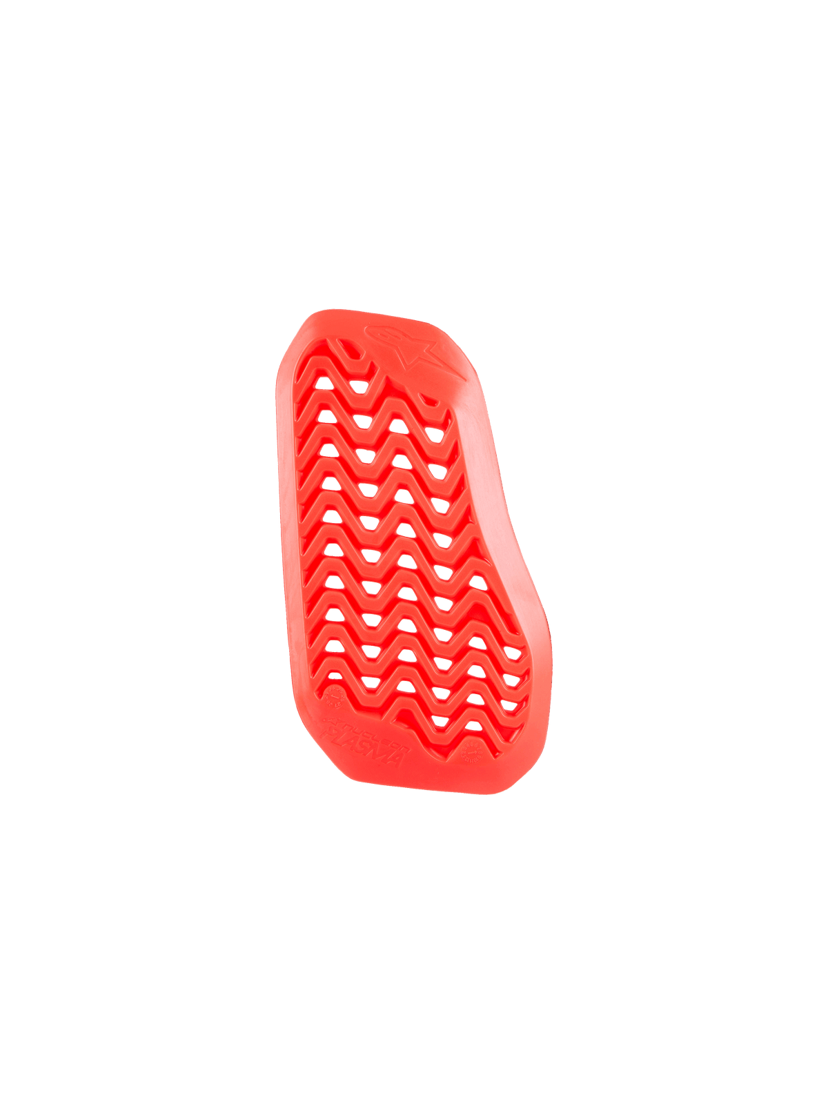 Alpinestars Nucleon Plasma Divided Chest Protector Insert, rojo, pieza del lado derecho, con diseño perforado en zigzag para el flujo de aire, material de impacto ligero, flexible y de base biológica
