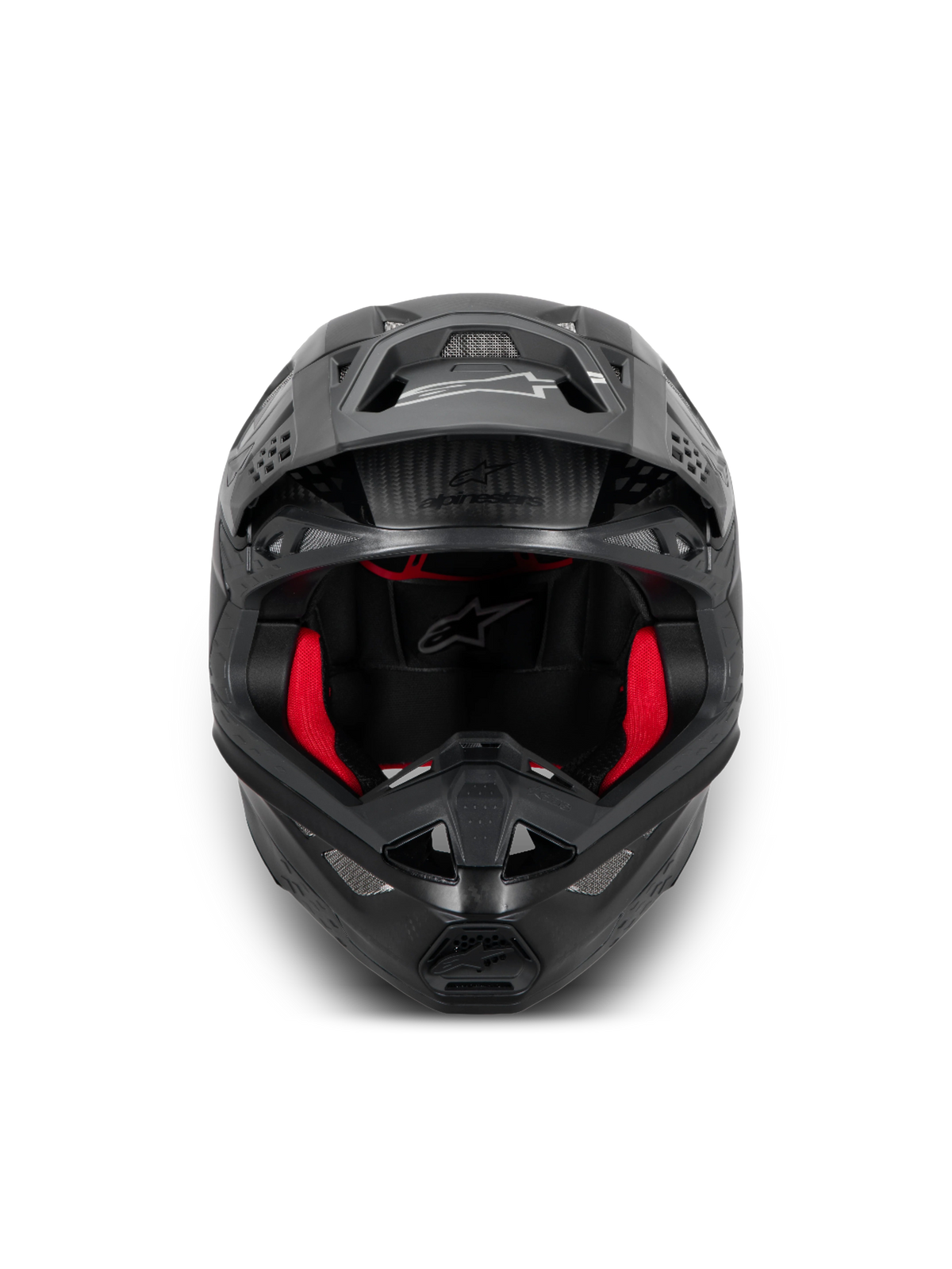 Alpinestars Supertech M10 Fame, casco de motocross, negro y rojo, fibra de carbono, certificado ECE 22.06