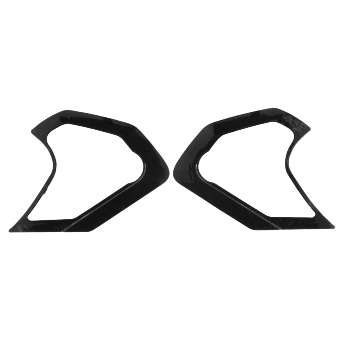 Alpinestars Supertech R10 Shield Mechanism Cover, negro brillante, par de componentes de plástico de repuesto para el mecanismo de la visera, forma geométrica con aberturas, pieza de repuesto oficial para cascos S-R10