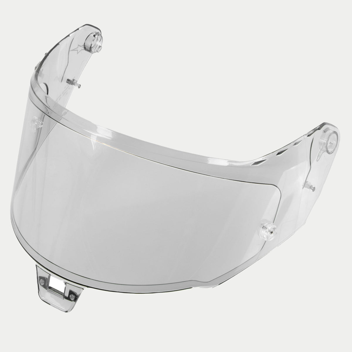 Pantalla Alpinestars Supertech R10 AFHS-01, visera de repuesto para casco, fotocromática, diseño de plástico curvo transparente con mecanismos de fijación, compatible con cascos de competición S-R10, acabado con protección UV y resistente a los arañazos
