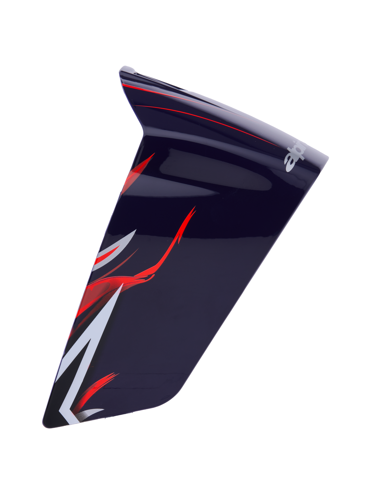 Alpinestars Supertech R10 Flyte Race Spoiler, accesorio aerodinámico para casco de moto, púrpura rojizo brillante con gráficos rojos y blancos, acabado brillante, diseño curvo y estilizado