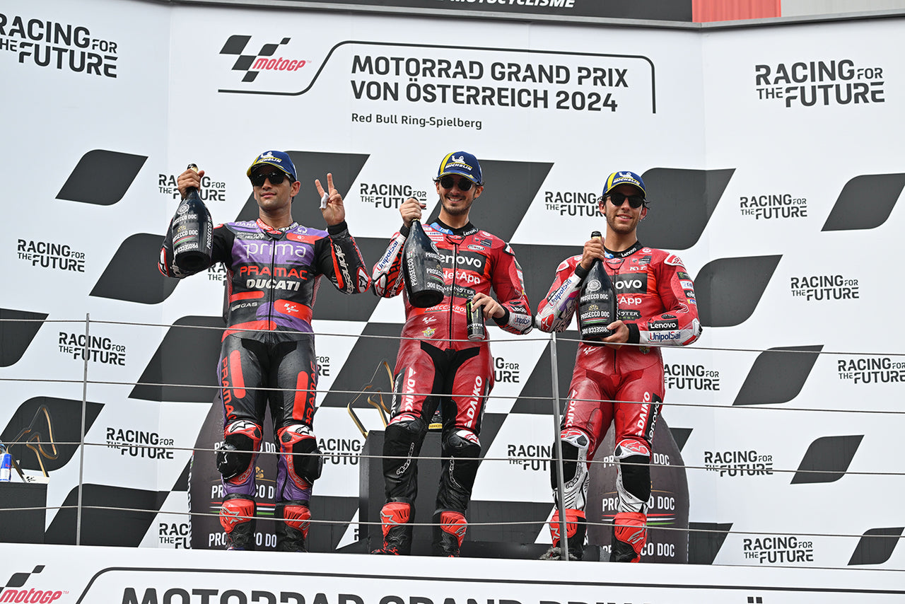 ALPINESTARS TOP FOUR LOCK-OUT AS PECCO BAGNAIA STORMS TO MOTOGP VICTORY AT RED BULL RING, AUSTRIA