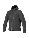 Alpinestars chaqueta Domino Tech, chaqueta de moto urbana para hombre, negra, softshell resistente al agua, con capucha fija y protectores certificados CE