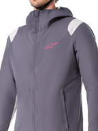 Chaqueta de lluvia Alpinestars A-Dura, chaqueta impermeable para ciclismo de montaña, gris titanio oscuro, diseño con capucha, manga larga, protección de alto rendimiento contra el clima para ciclismo todoterreno