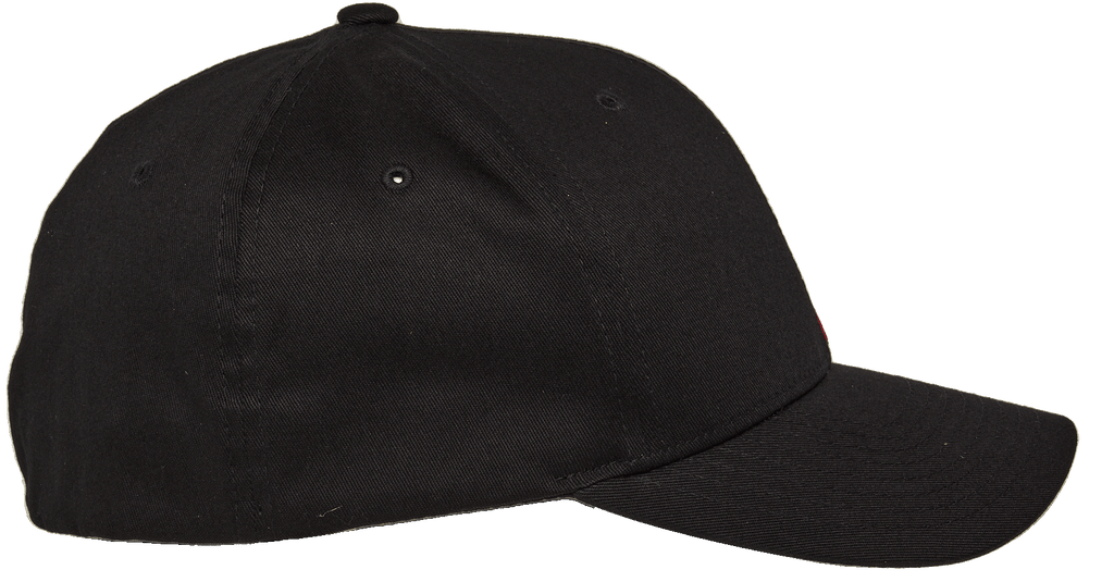Alpinestars Corp Shift 2 Curved Brim, gorra de béisbol, negra, vista de perfil lateral, visera curva, corona estructurada con ojales, accesorio casual inspirado en el automovilismo