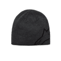 Alpinestars Corp Shift Beanie, gorro de punto, color gris marengo y negro, con un gran logotipo Alpinestars de jacquard negro en el lateral, construcción de punto jersey, accesorio de invierno casual inspirado en el automovilismo