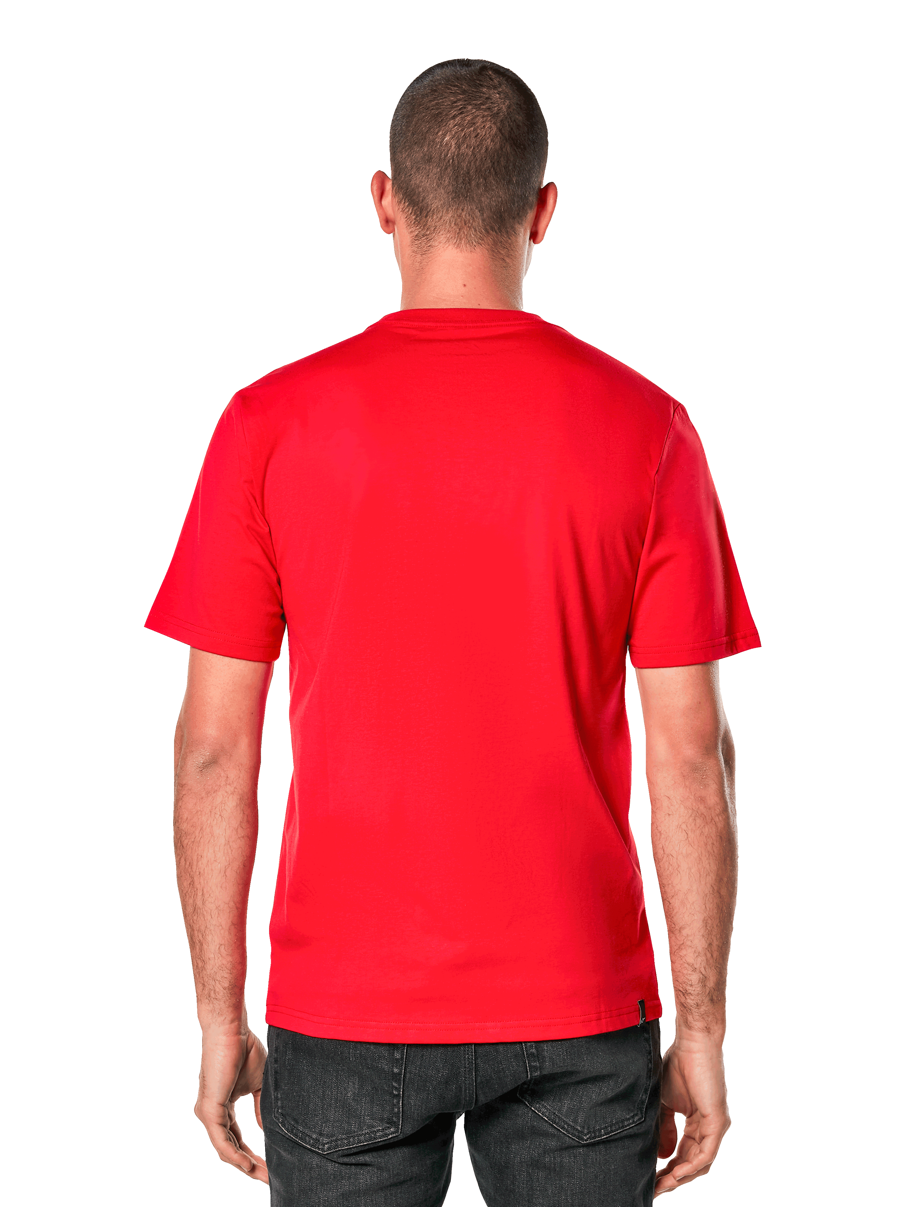 Alpinestars Ageless 2.0 CSF Tee, Short Sleeve T-Shirt, Back View, Red, Casual Motorsport-inspired Sportswear