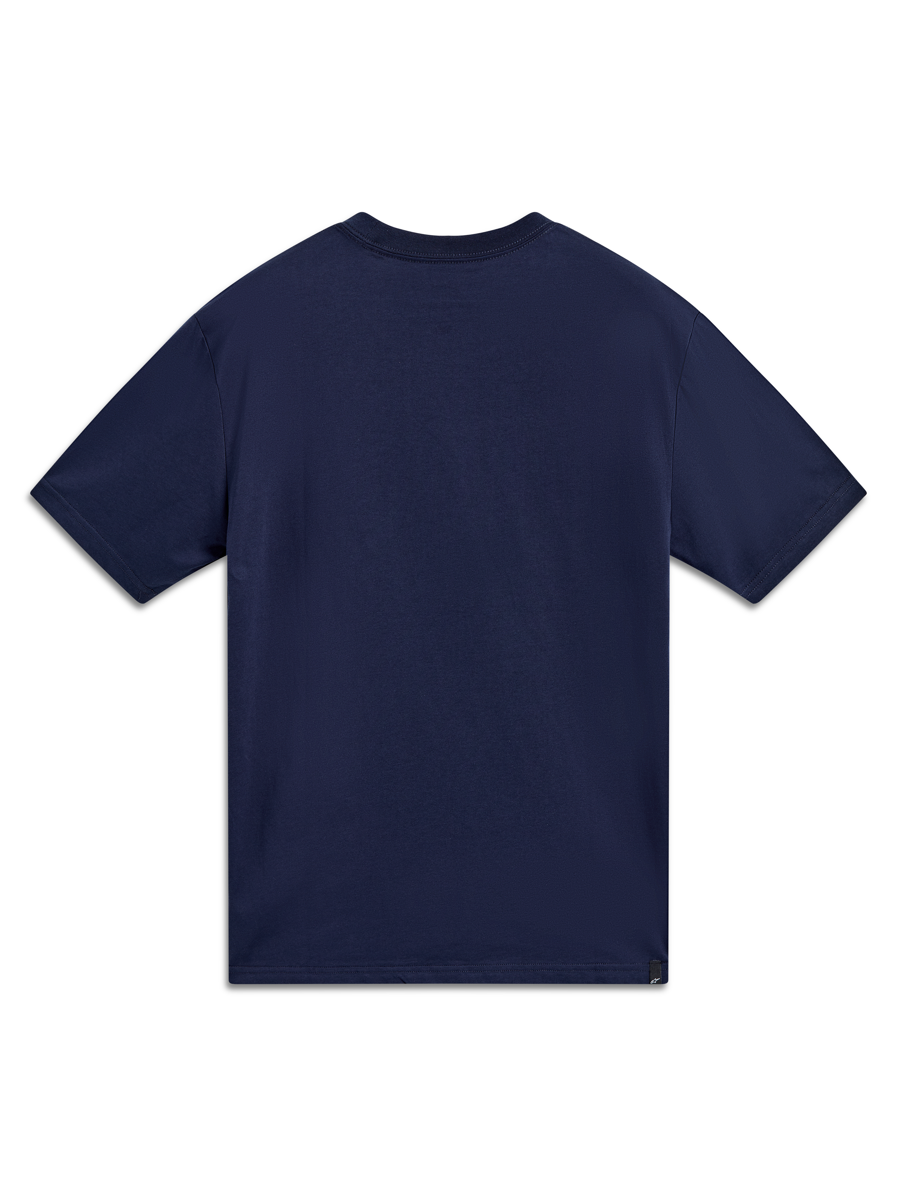 Alpinestars Ageless 2.0 CSF Tee, camiseta de manga corta, azul marino, vista trasera, mezcla de algodón y poliéster