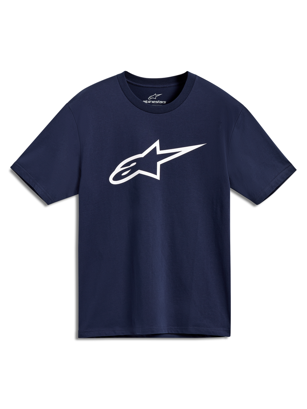 Alpinestars Ageless 2.0 CSF Tee, camiseta de mangas cortas azul marino con logo de estrella blanco, ropa deportiva