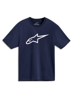 Alpinestars Ageless 2.0 CSF Tee, camiseta de mangas cortas azul marino con logo de estrella blanco, ropa deportiva