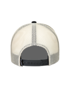 Alpinestars Heritage Patch, gorra tipo trucker en negro y natural, con parte trasera de malla transpirable y cierre snapback ajustable