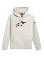Alpinestars Sudadera Con Capucha Insignia, sudadera casual de forro polar en color blanco marfil con bolsillo canguro y logotipo en el pecho