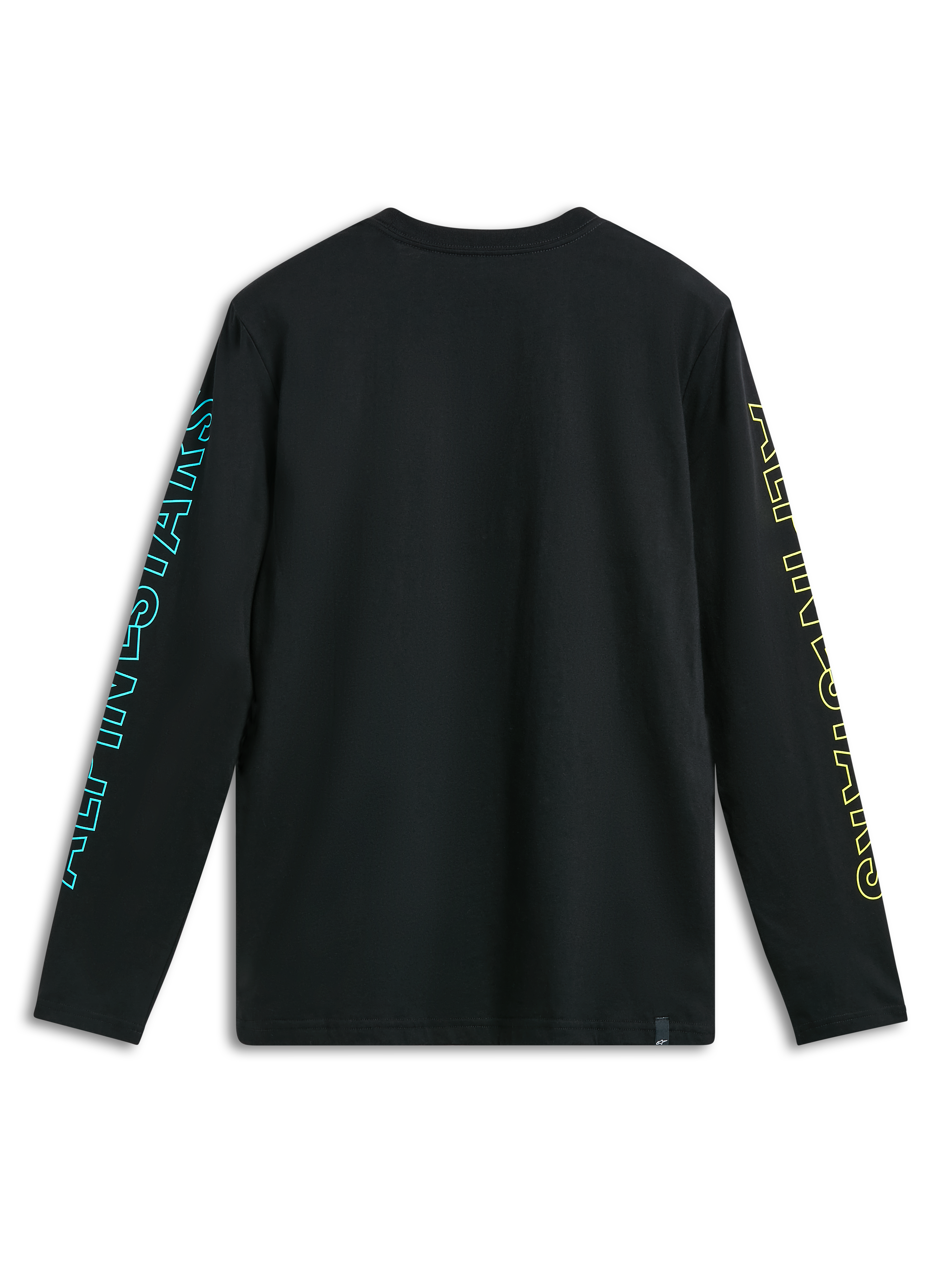 Alpinestars Ayess Csf T-Shirt, Black long-sleeve sportswear tee, back view showing printed sleeve graphics