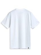 Alpinestars Geografica Csf Tee, camiseta de manga corta, blanca, vista posterior, diseño limpio con pequeña etiqueta tejida negra en el dobladillo, estilo casual motorsport streetwear
