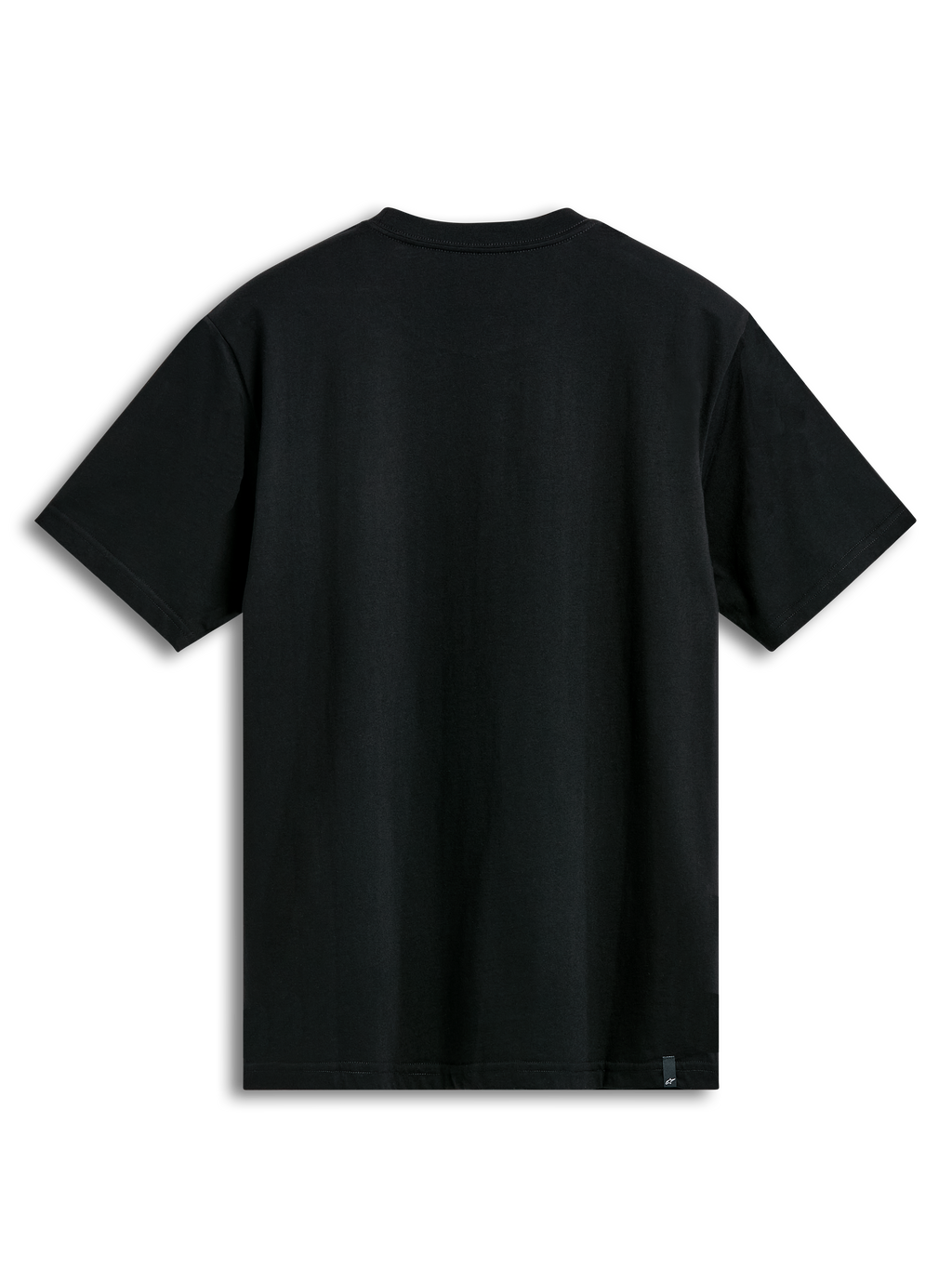 Alpinestars Prevail CSF T-Shirt, camiseta de mangas cortas negra, vista trasera que muestra el tejido negro liso, ropa deportiva