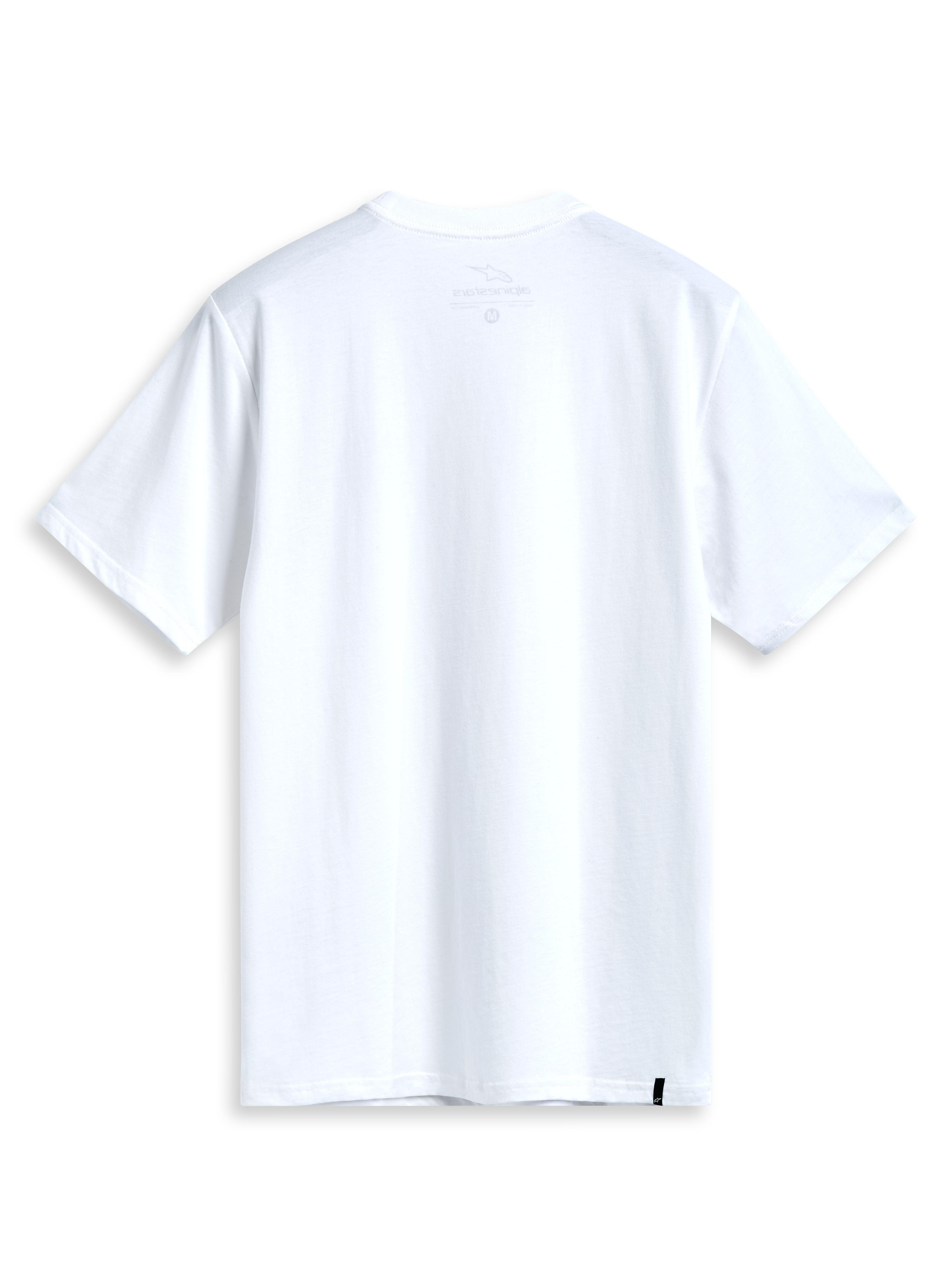 Alpinestars Prevail CSF T-Shirt, camiseta de manga corta blanca, vista posterior que muestra un diseño liso