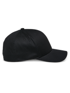 Gorra Share de Alpinestars, gorra de béisbol con visera curva, color negro, perfil lateral, corona estructurada, ropa deportiva casual inspirada en el automovilismo
